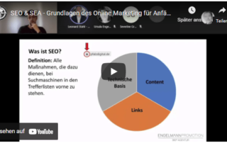 Aufzeichung Online Seminar SEO &SEA - Grundlagen des Online Marketing für Anfänger