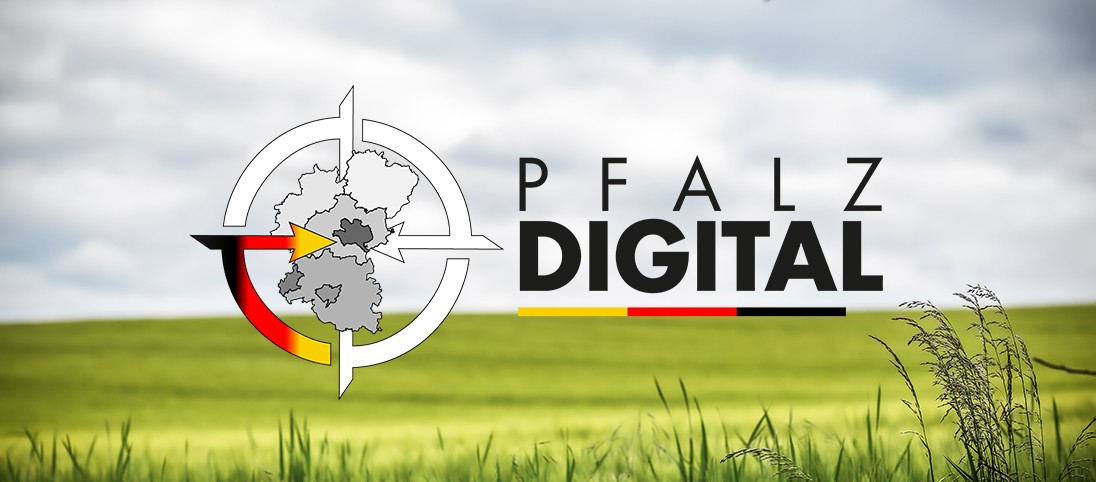 Pfalz Digital Logo mit Hintergrundbild