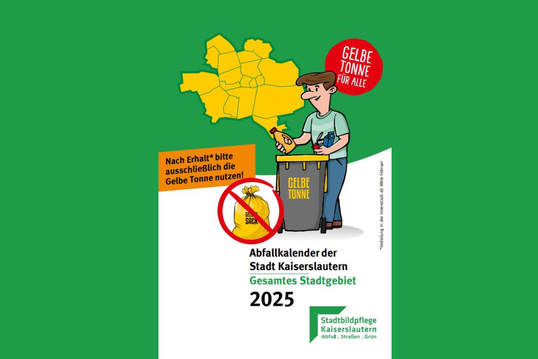 Stadtbildpflege bringt den städtischen Abfallkalender 2025 heraus