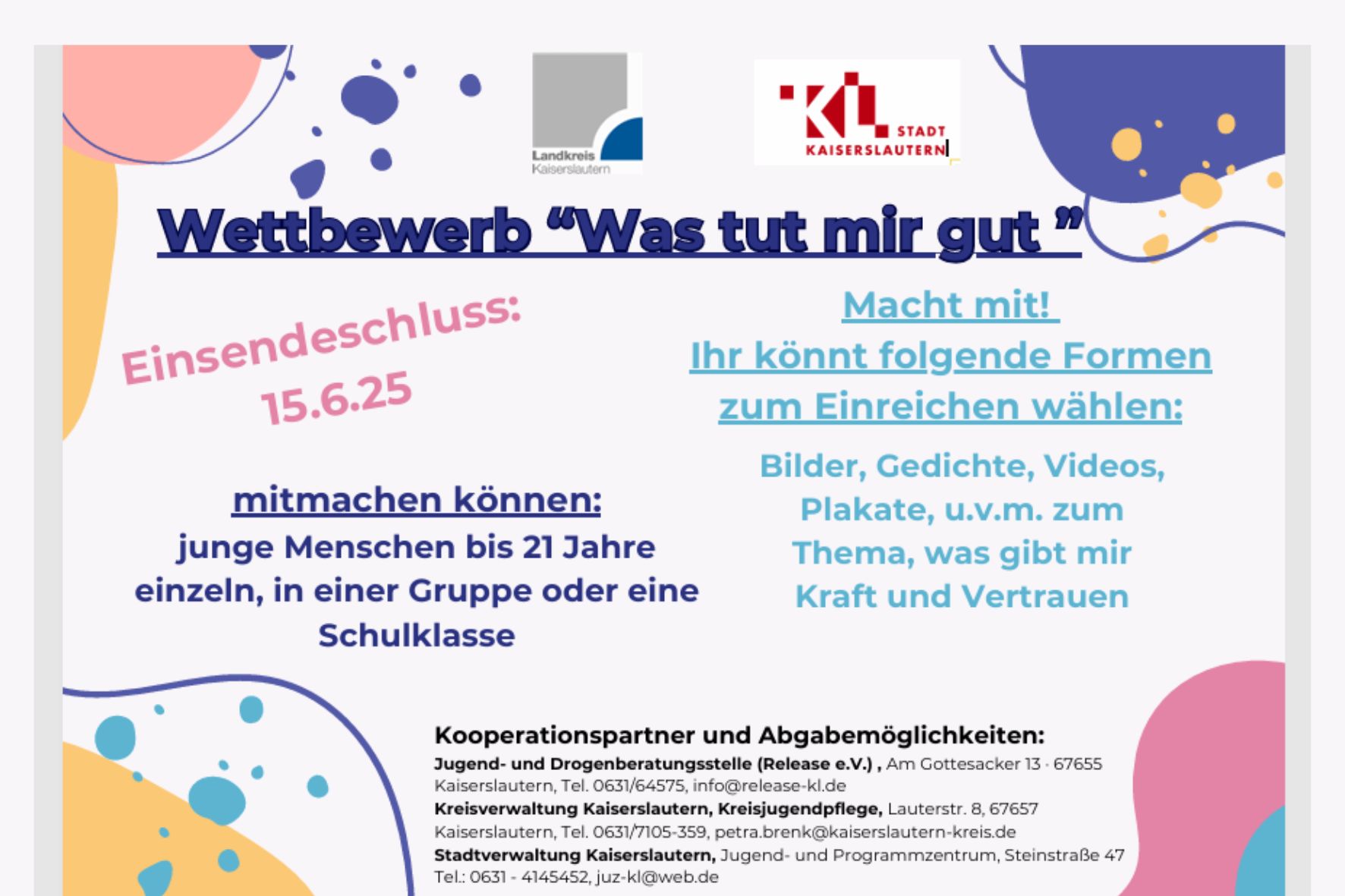 „Was mir gut tut“ Stadt und Landkreis rufen Wettbewerb für Kinder und Jugendliche aus