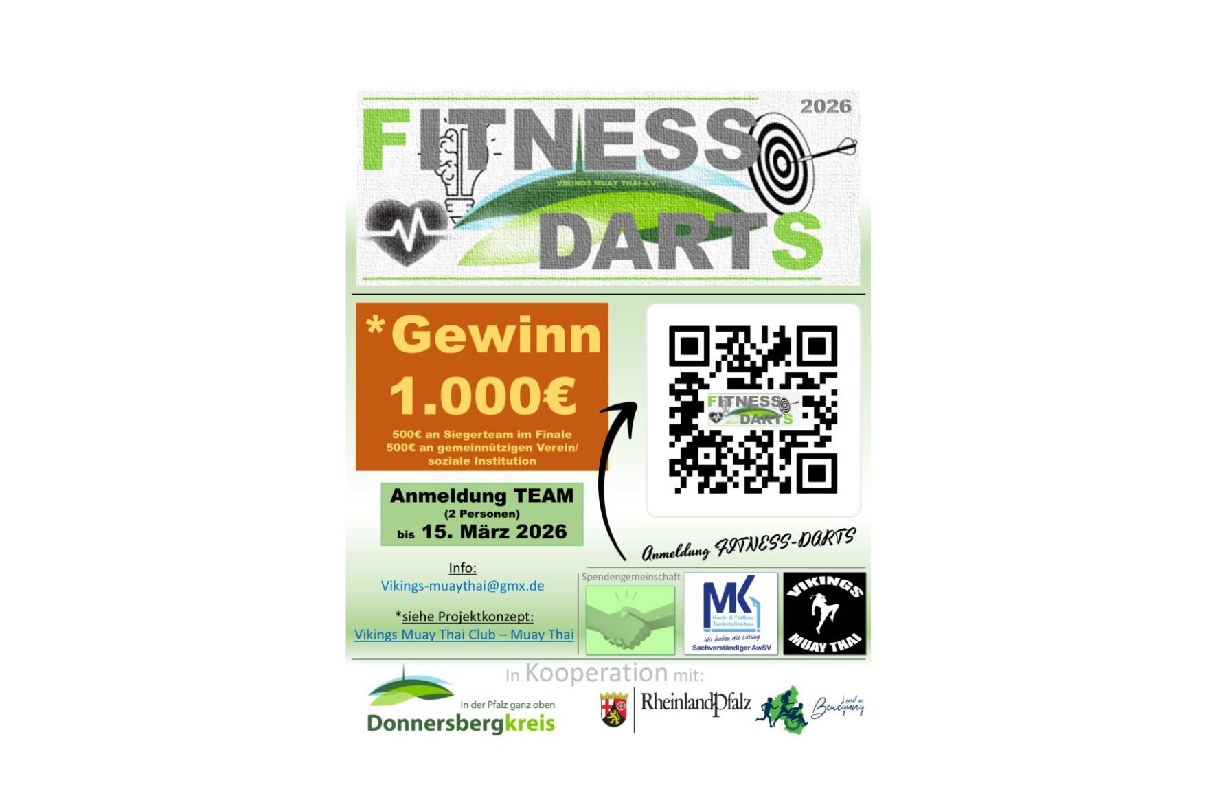 Fitness trifft Darts „FITNESS-DARTS 2026“ startet im Donnersbergkreis