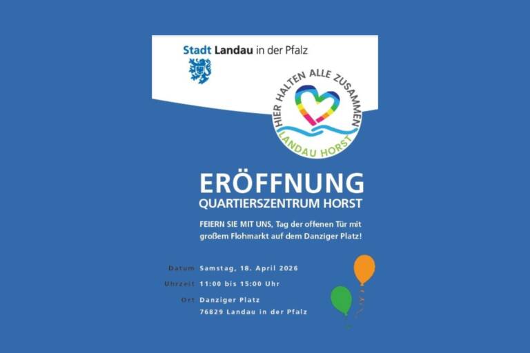 Sozialer Zusammenhalt: Feierliche Eröffnung des Quartierszentrums im Landauer Horst mit Flohmarkt und Rahmenprogramm