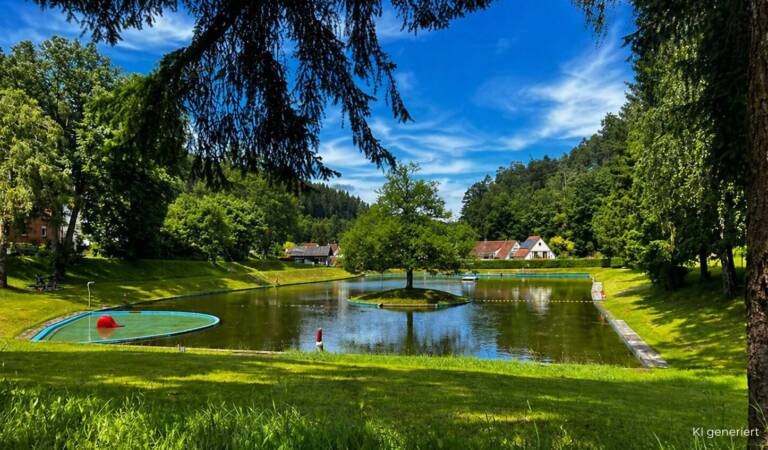 Weidenthaler Weiher: Natur- und Freischwimmbad im Pfälzerwald