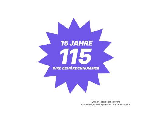Die Behördennummer 115 feiert 15. Geburtstag: Stadtverwaltung Speyer seit 2012 im Servicecenter der Metropolregion Rhein-Neckar dabei