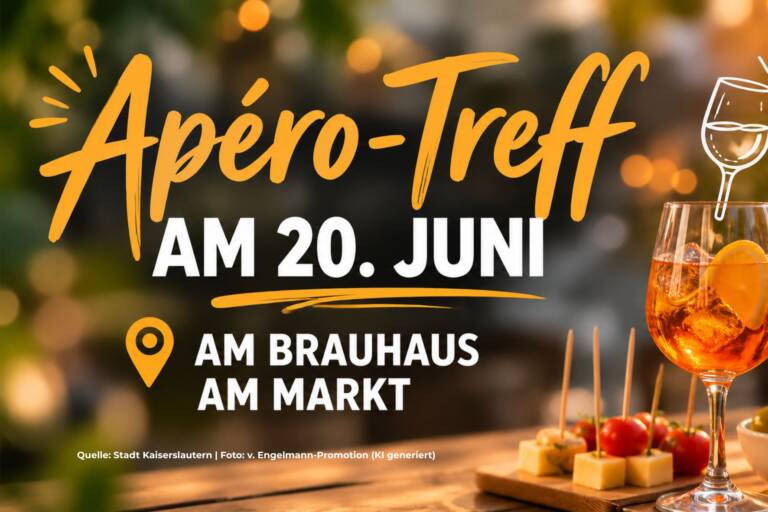 Kaiserslautern – Apéro-Treff am 20. Juni am Brauhaus am Markt