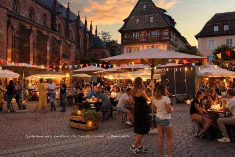 Neustadter Abendmarkt lädt zu Genuss, Begegnung und Musik auf den Marktplatz ein