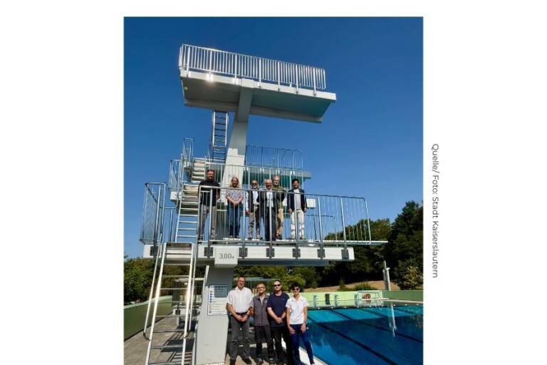 Sprungturm und Springerbecken im Warmfreibad Kaiserslautern: Erfolgreiche Sanierung zahlt sich aus