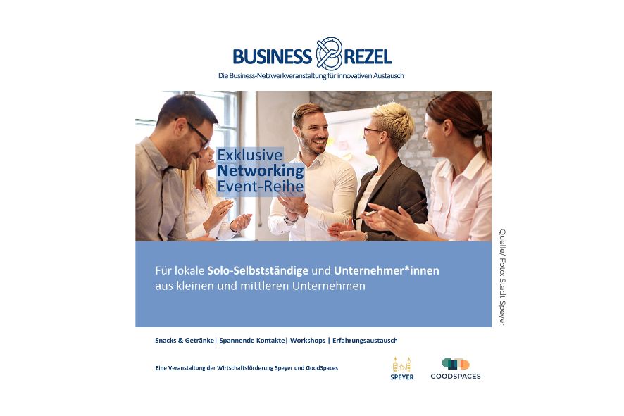 Business-Brezel Barcamp Wirtschaft gemeinsam denken – die Wirtschaftsförderung der Stadt Speyer und GoodSpaces GmbH laden erstmals zum offenen Mitmachformat ein