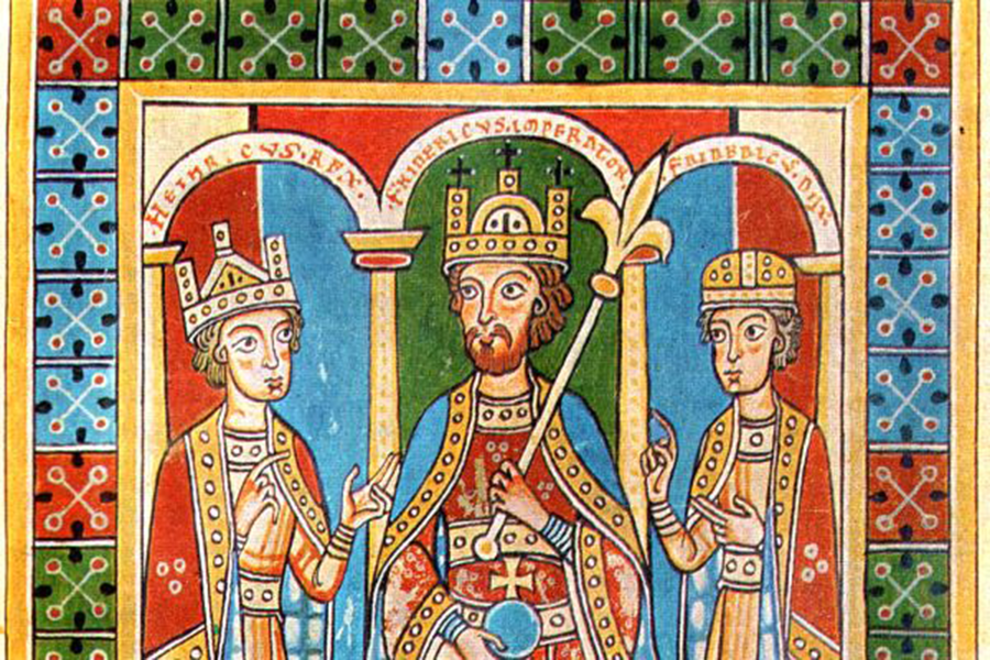 Darstellung von Kaiser Friedrich I., genannt Barbarossa Darstellung von Kaiser Friedrich I., genannt Barbarossa