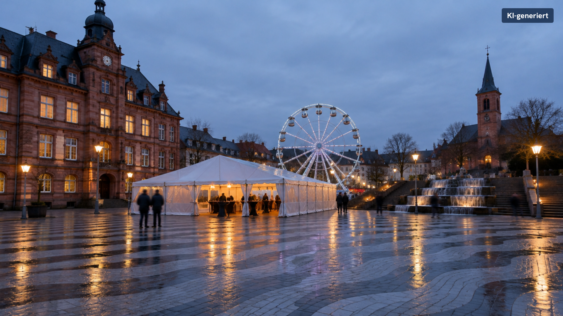 Pirmasenser Novembermarkt mit Weinzelt und Riesenrad
