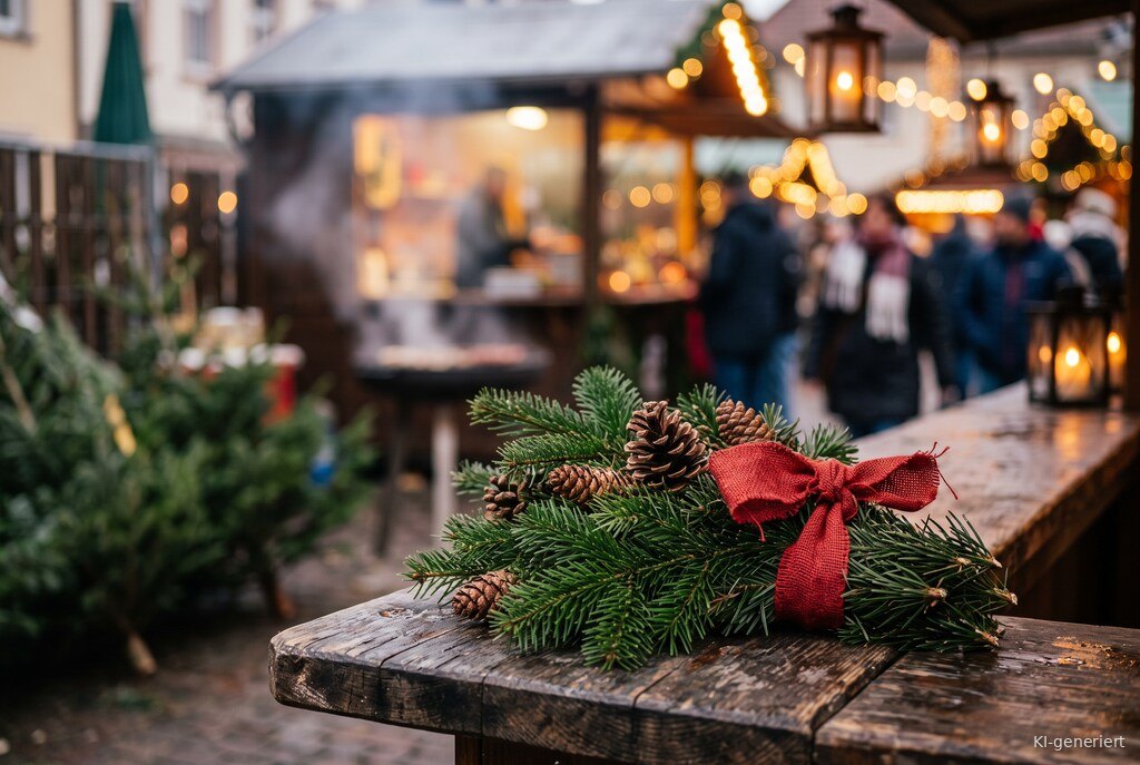 Weihnachtsmarkt-Atmosphäre am Abend – Symbolbild zu Adventsmarkt Limburgerhof 2026