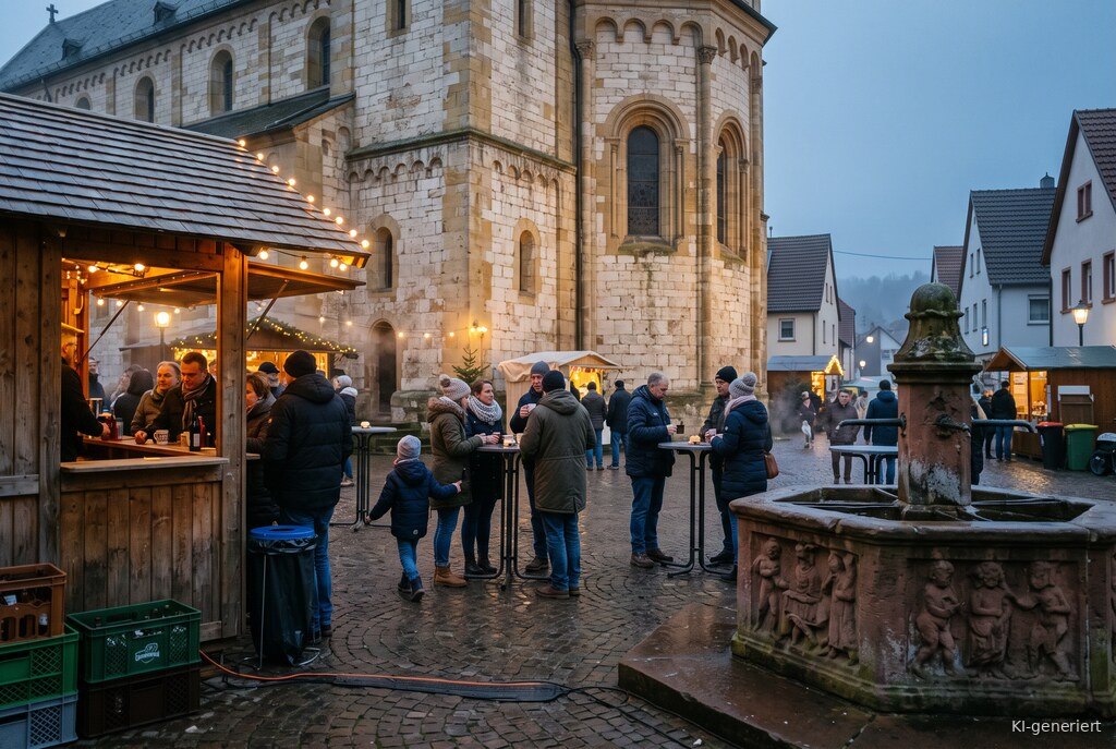 Weihnachtsmarkt-Atmosphäre am Abend – Symbolbild zu Adventszeit in der Wallonenstadt Otterberg 2026