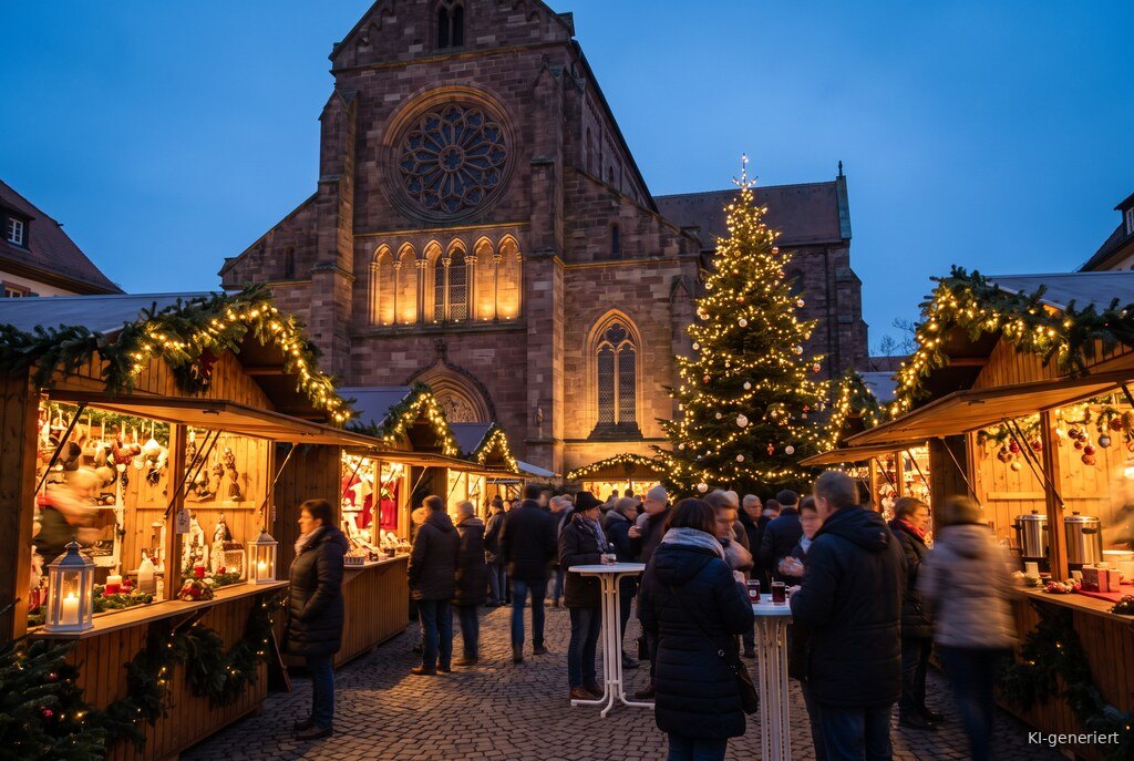 Weihnachtsmarkt-Atmosphäre am Abend – Symbolbild zu Adventszeit in der Wallonenstadt Otterberg 2026