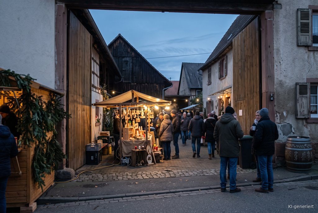 Weihnachtsmarkt-Atmosphäre am Abend – Symbolbild zu Belzenickelmarkt Bobenheim am Berg 2026