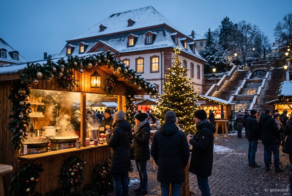 Weihnachtsmarkt-Atmosphäre am Abend – Symbolbild zu Belznickelmarkt Pirmasens 2026