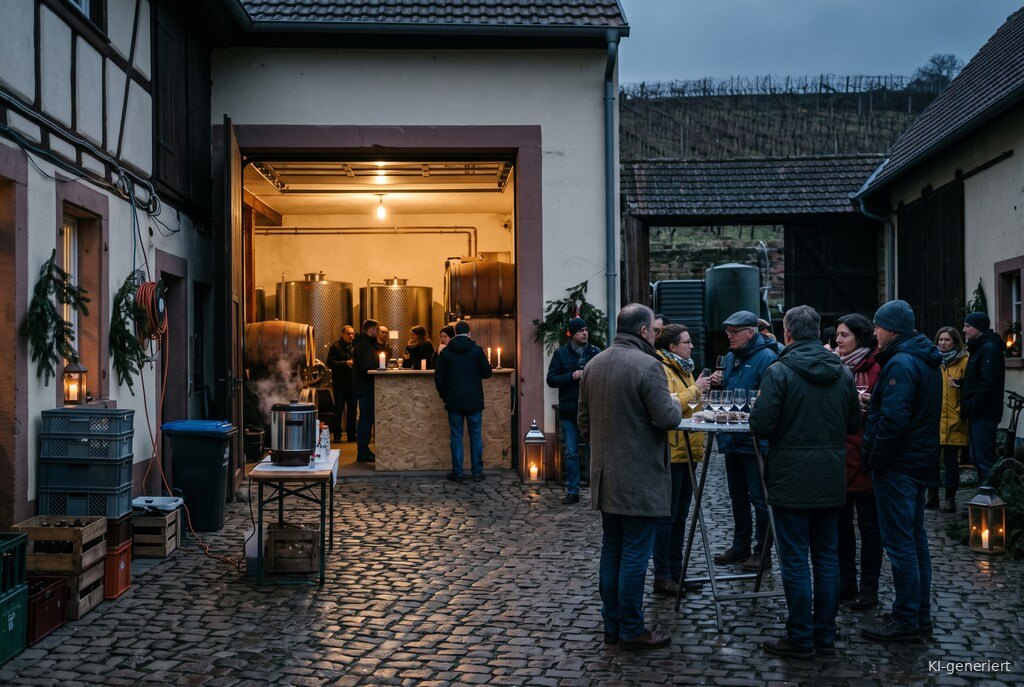Weihnachtsmarkt-Atmosphäre am Abend – Symbolbild zu Birkweiler Weinwinter 2026