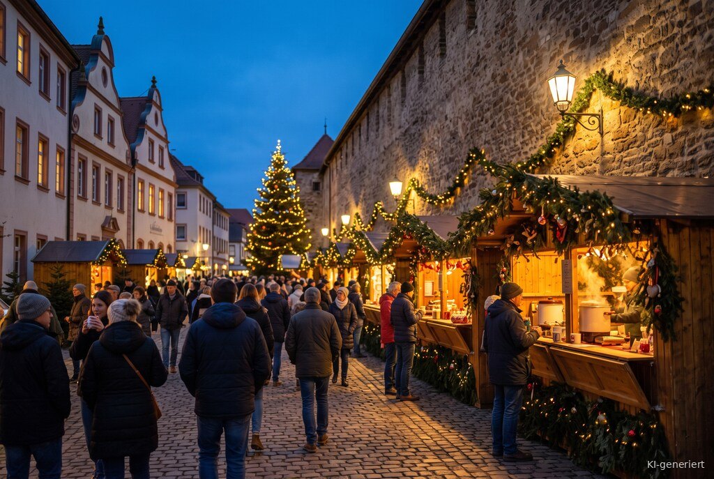 Weihnachtsmarkt-Atmosphäre am Abend – Symbolbild zu Christkindlmarkt Kirchheimbolanden 2026