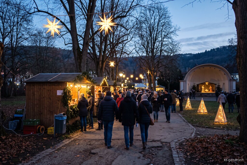 Weihnachtsmarkt-Atmosphäre am Abend – Symbolbild zu Dürkheimer Advent 2026