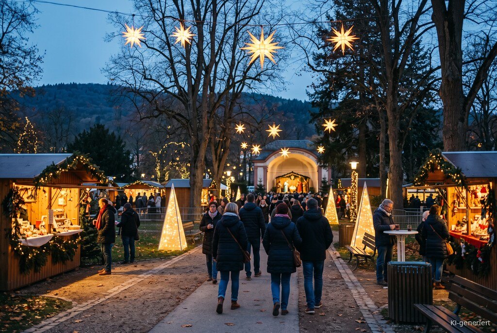 Weihnachtsmarkt-Atmosphäre am Abend – Symbolbild zu Dürkheimer Advent 2026