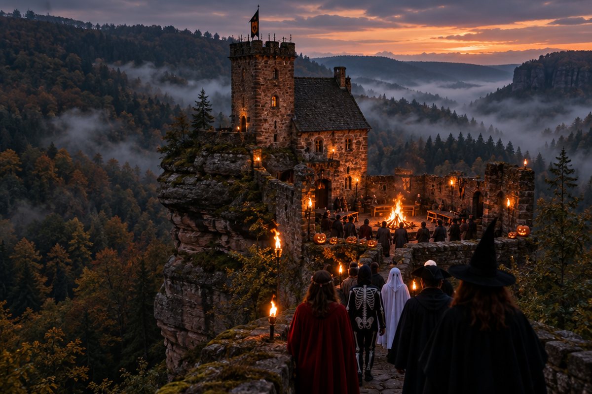 Symbolbild zu Halloween auf Burg Spangenberg 2026 (KI-generiert)