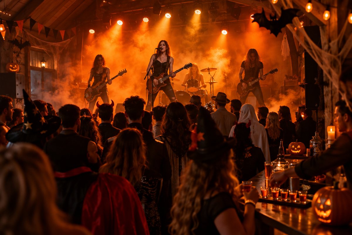 Symbolbild zu Halloween Rock Party mit The Bombshells in der Festhalle Geinsheim 2026 (KI-generiert)