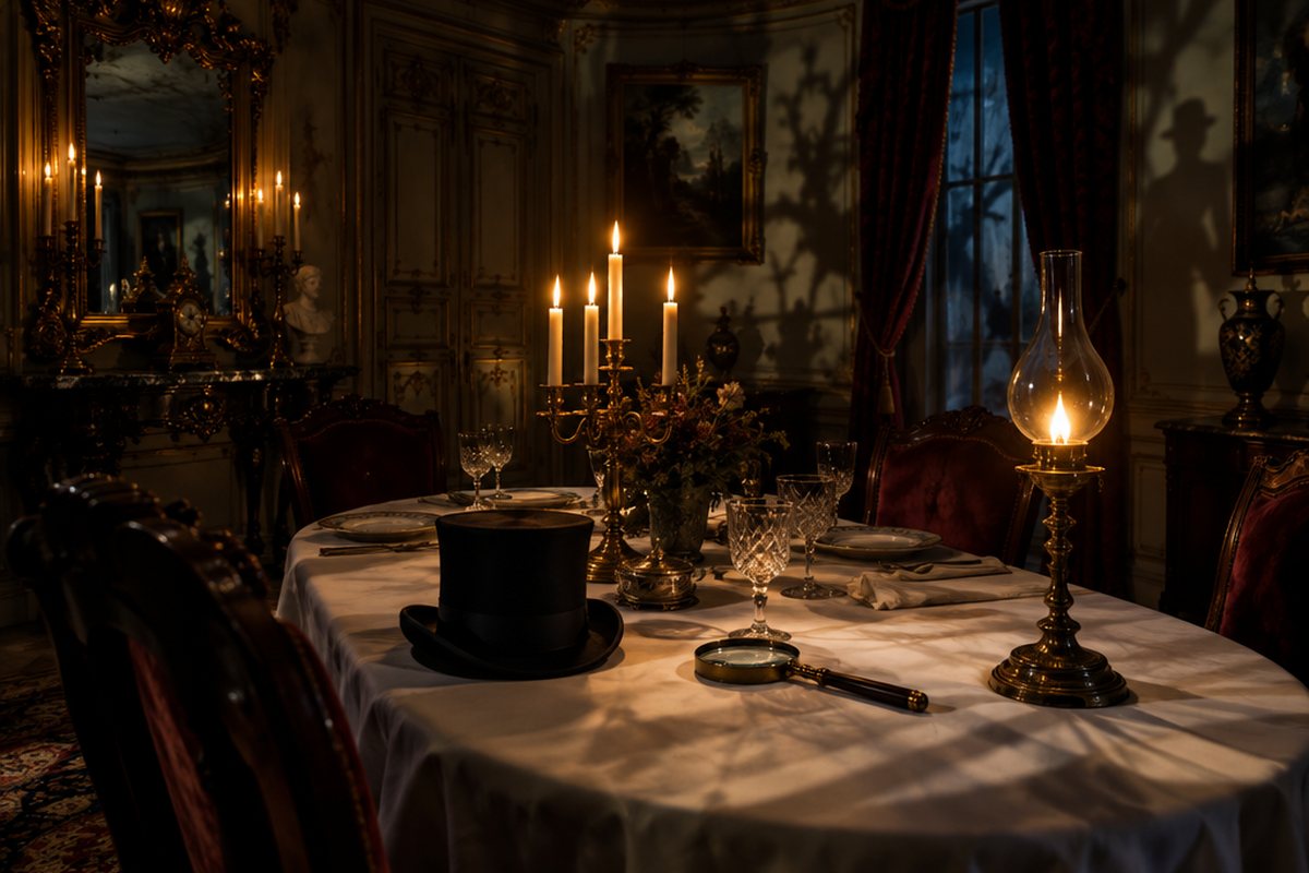 Symbolbild zu Gruseldinner „Jack the Ripper“ im Schloss Edesheim 2026 (KI-generiert)