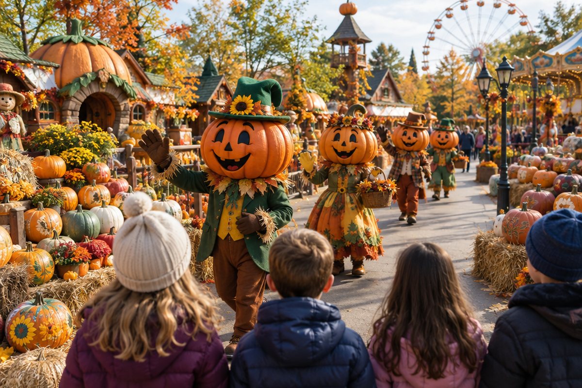 Symbolbild zu Plopsa Herbstfest mit Halloween-Programm 2026 (KI-generiert)