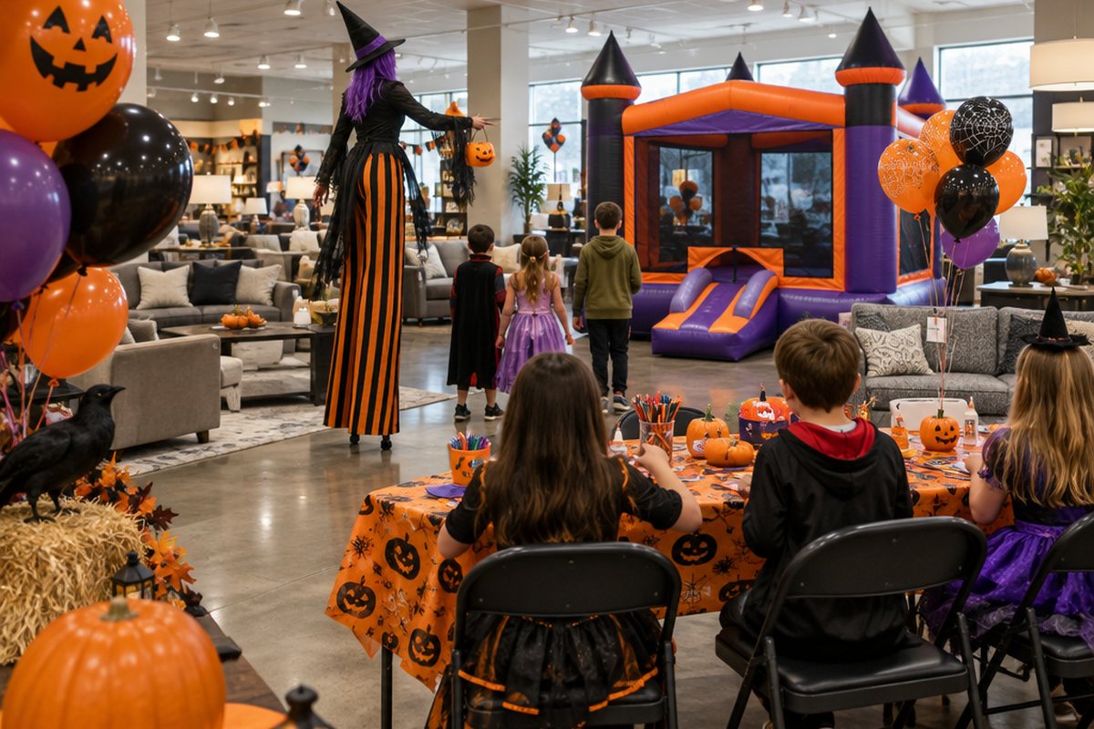 Symbolbild zu Halloween-Gruselparty bei Möbel Martin Zweibrücken 2026 (KI-generiert)