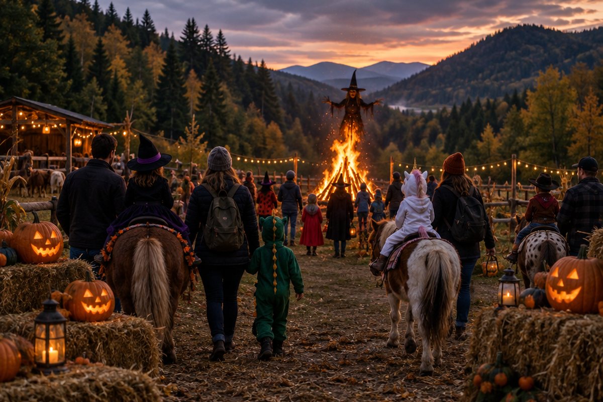 Symbolbild zu Halloween in der Ponywelt Niedersimten 2026 (KI-generiert)