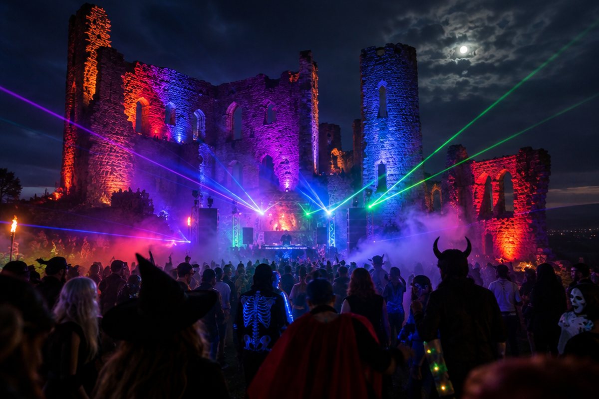 Symbolbild zu Halloween Rave auf Burg Lemberg 2026 (KI-generiert)