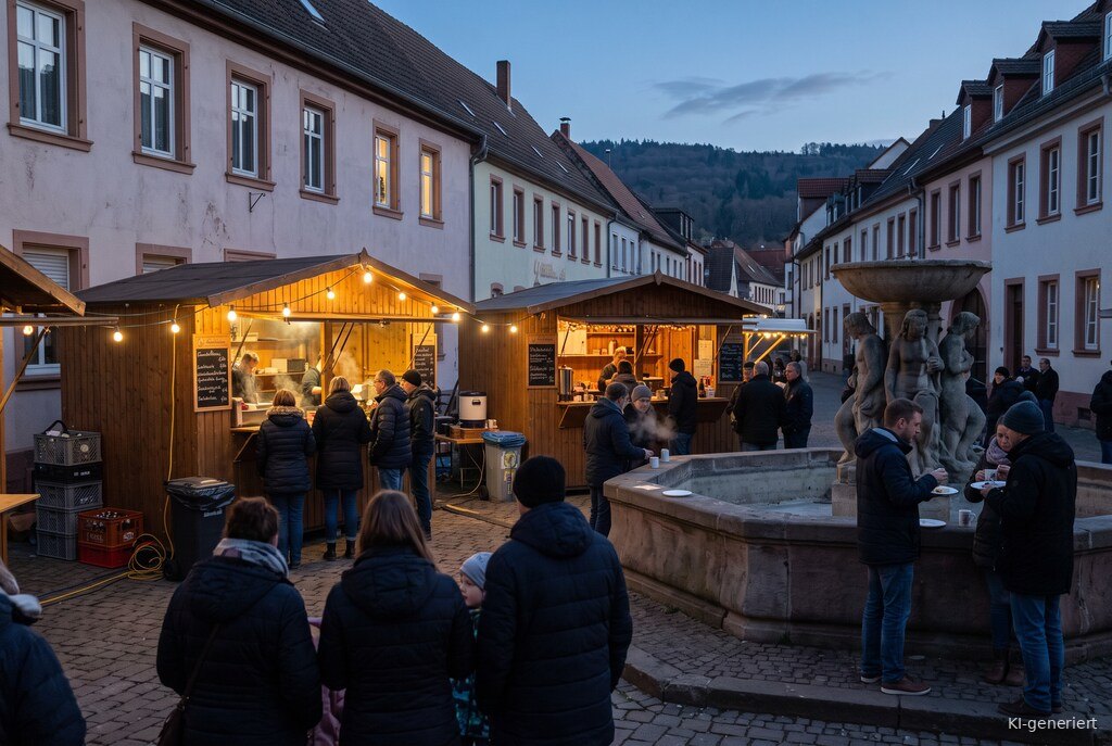 Weihnachtsmarkt-Atmosphäre am Abend – Symbolbild zu Nikolausmarkt Edenkoben 2026