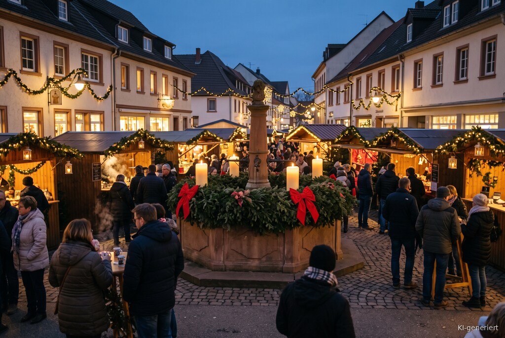 Weihnachtsmarkt-Atmosphäre am Abend – Symbolbild zu Ramsteiner Nikolausmarkt 2026