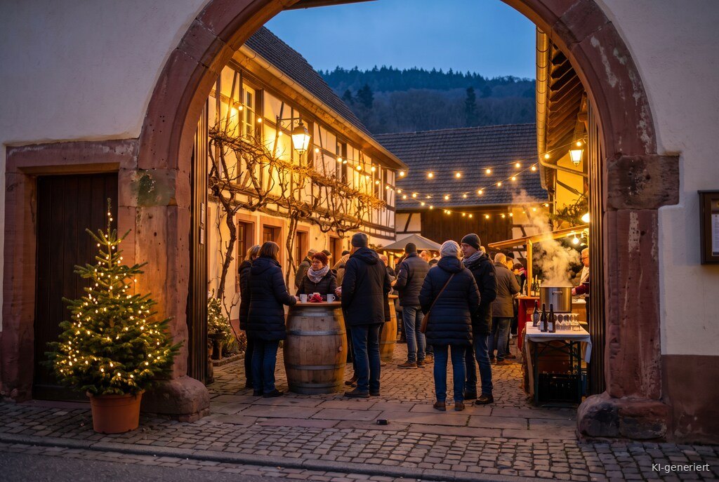 Weihnachtsmarkt-Atmosphäre am Abend – Symbolbild zu Rhodter Advent 2026