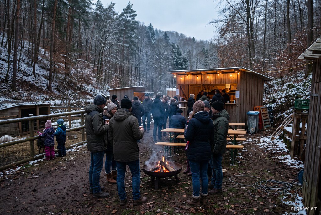Weihnachtsmarkt-Atmosphäre am Abend – Symbolbild zu Waldweihnacht Weidenthal 2026