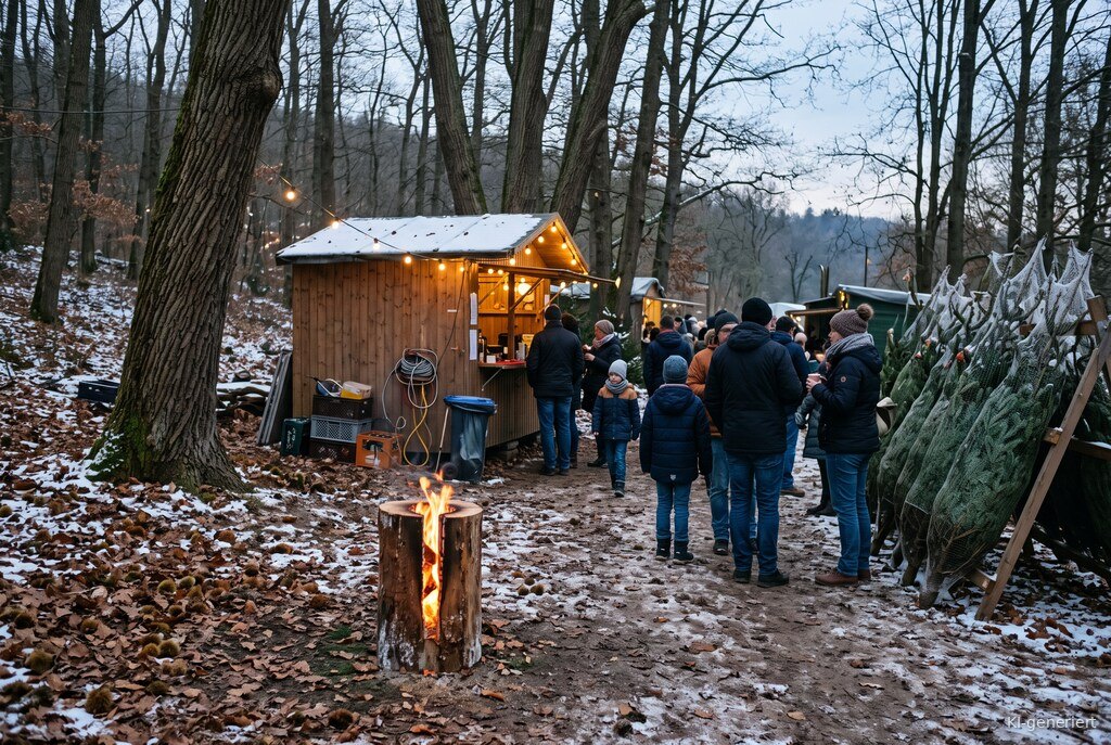 Weihnachtsmarkt-Atmosphäre am Abend – Symbolbild zu Romantische Waldweihnacht Weisenheim am Sand 2026