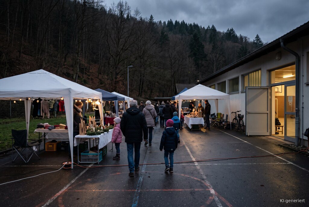 Weihnachtsmarkt-Atmosphäre am Abend – Symbolbild zu Weihnachts- und Künstlermarkt Frankenstein 2026