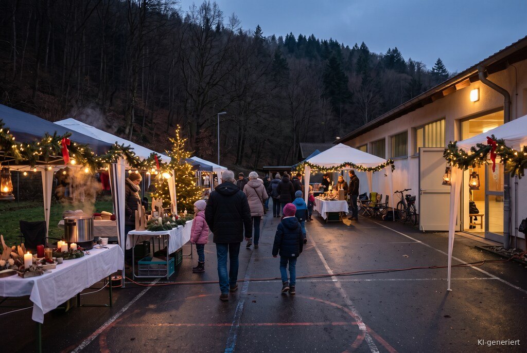 Weihnachtsmarkt-Atmosphäre am Abend – Symbolbild zu Weihnachts- und Künstlermarkt Frankenstein 2026