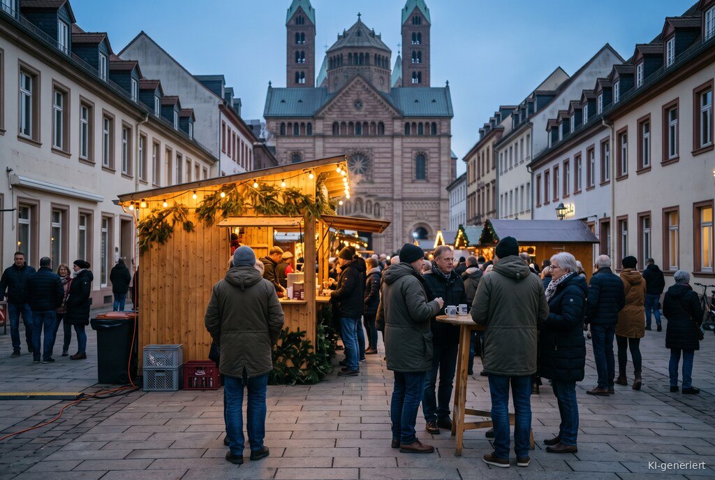 Weihnachtsmarkt-Atmosphäre am Abend – Symbolbild zu Weihnachts- und Neujahrsmarkt Speyer 2026/27