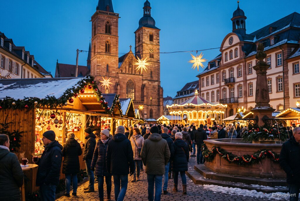 Weihnachtsmarkt-Atmosphäre am Abend – Symbolbild zu Weihnachtsmarkt der Kunigunde 2026
