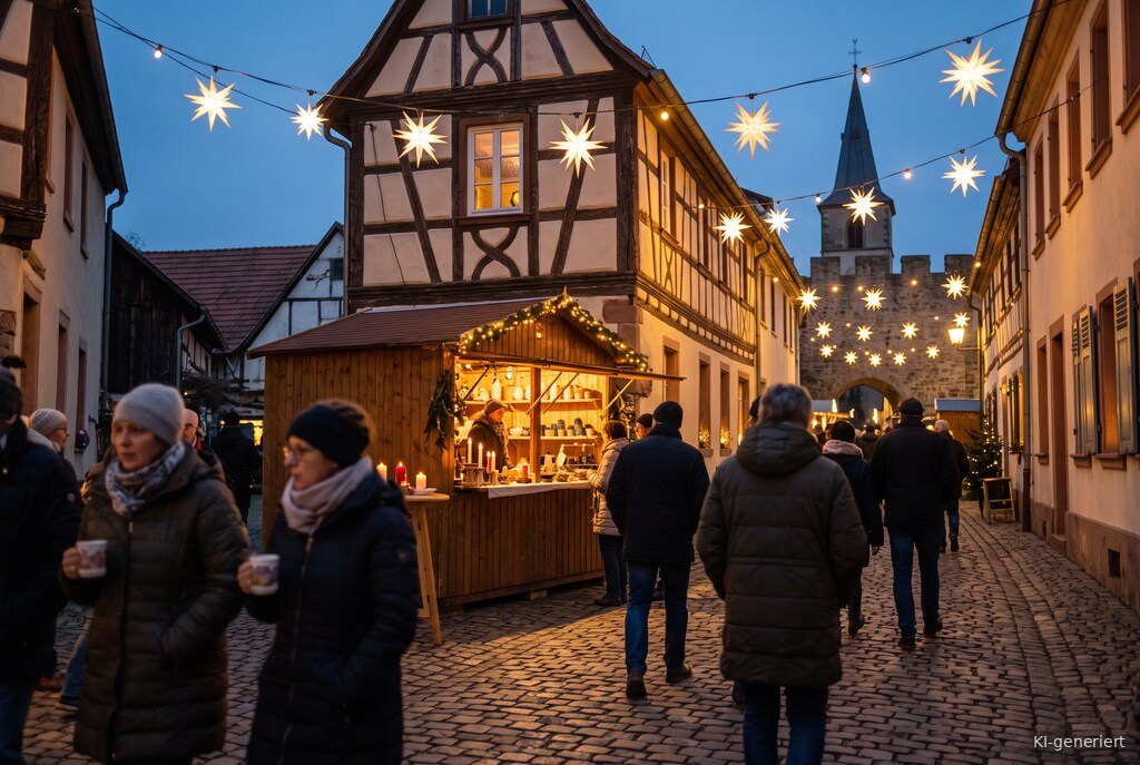 Weihnachtsmarkt-Atmosphäre am Abend – Symbolbild zu Weihnachtsmarkt Freinsheim 2026