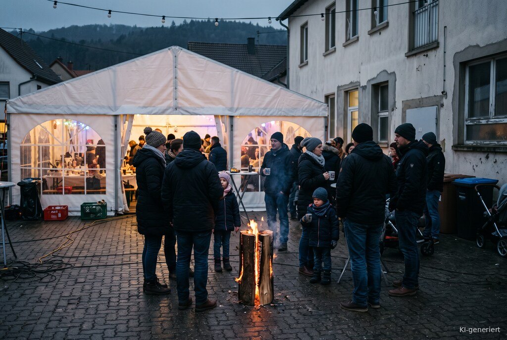 Weihnachtsmarkt-Atmosphäre am Abend – Symbolbild zu Weihnachtsmarkt im Feuerschein Hauenstein 2026