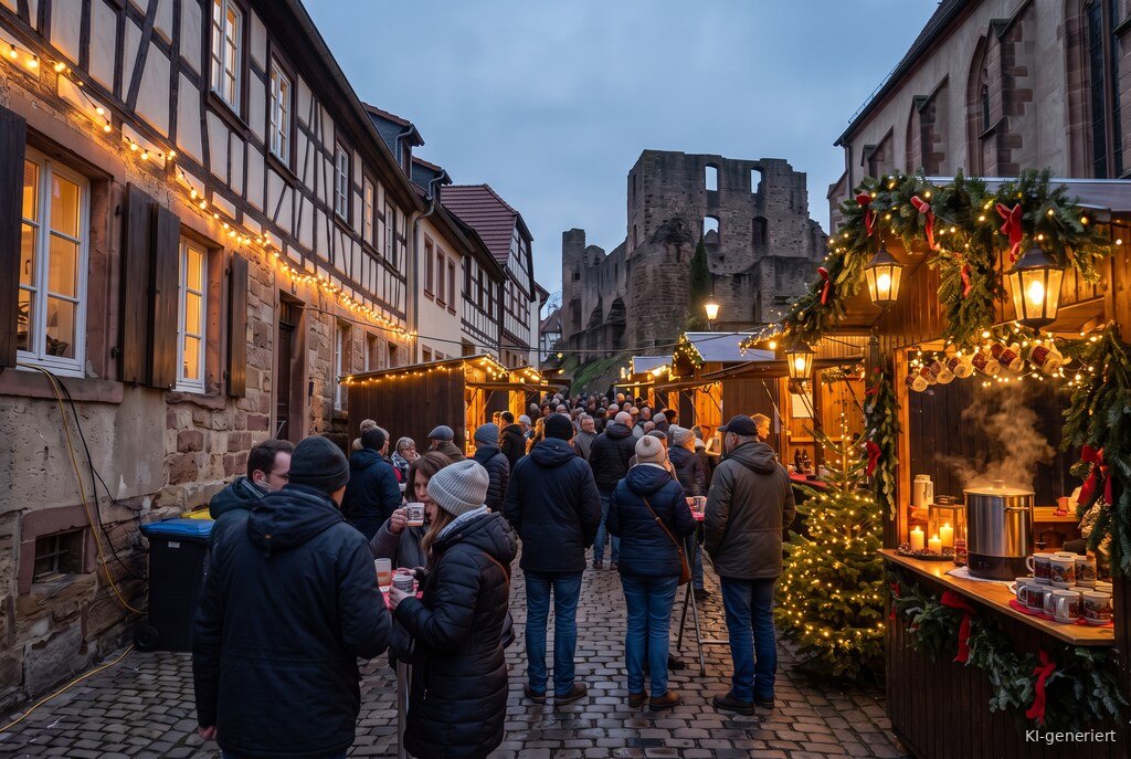 Weihnachtsmarkt-Atmosphäre am Abend – Symbolbild zu Weihnachtsmarkt Neuleiningen 2026