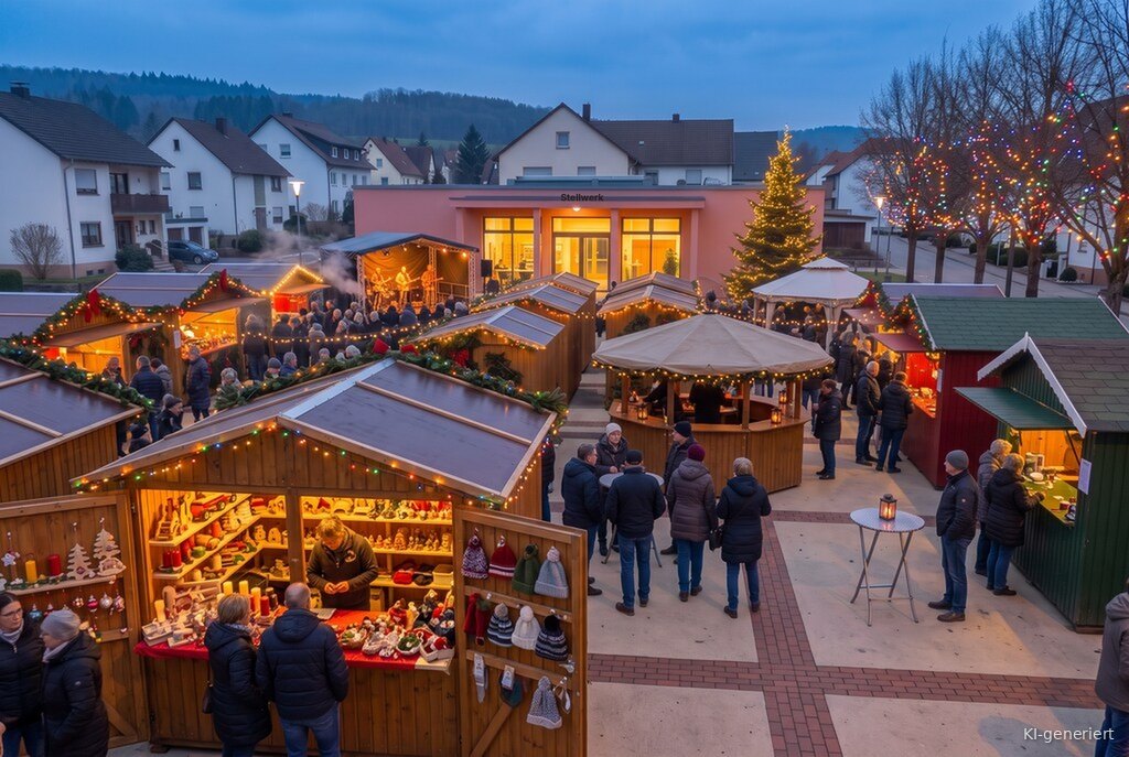 Weihnachtsmarkt-Atmosphäre am Abend – Symbolbild zu Weilerbacher Weihnachtsdorf 2026