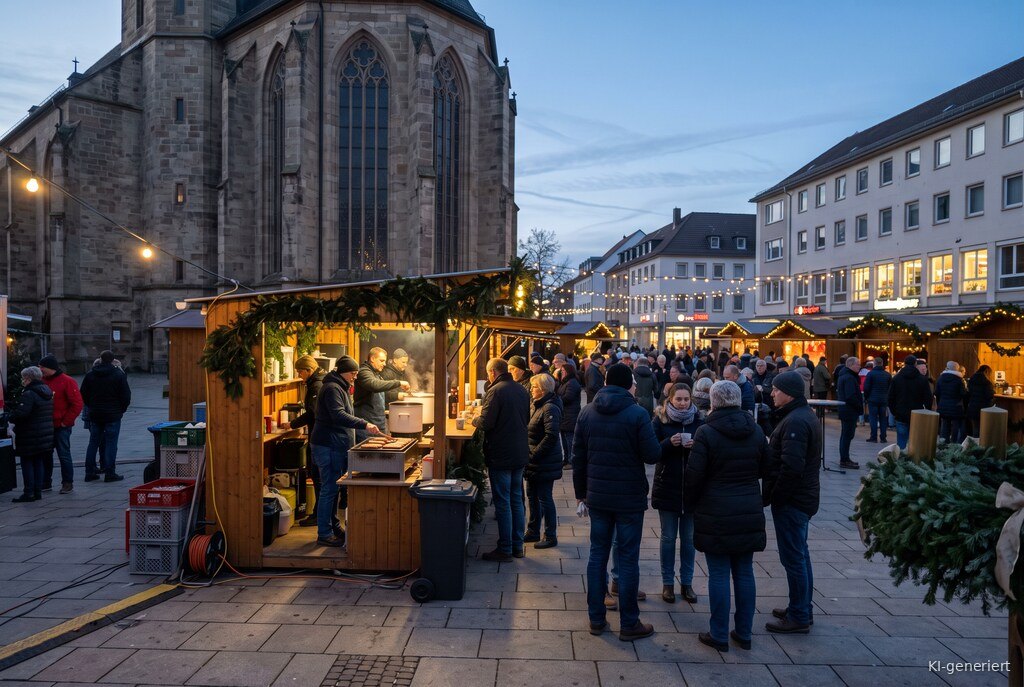 Weihnachtsmarkt-Atmosphäre am Abend – Symbolbild zu Zweibrücker Weihnachtsmarkt 2026